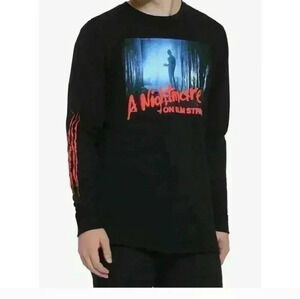 Nightmare On Elm Street Mens Horror Freddy Glove Back Long Sleeve Tee S